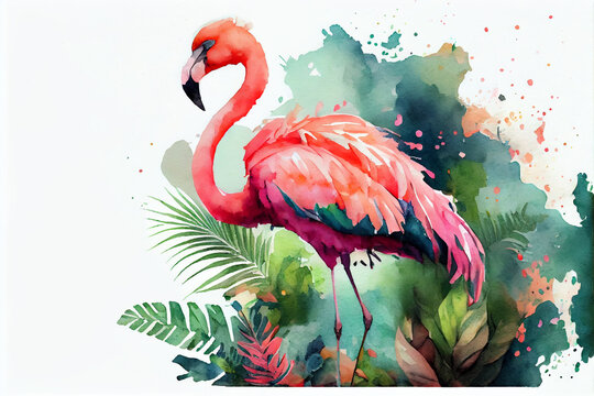 Flamingo Feathers Poster - Pretty Pink Kids Wall Art - Slay My Print