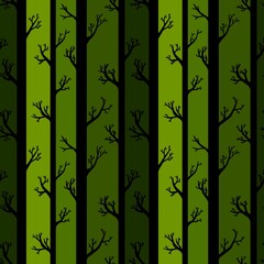 Abstract cartoon forest seamless tree and branches pattern for wrapping paper and kids clothes print and fabrics