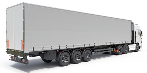 Transport truck with trailer 