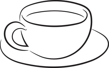 cup of coffee icon in an elegant style