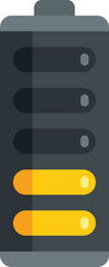 Battery energy icon flat vector. Phone charge. Power recharge isolated