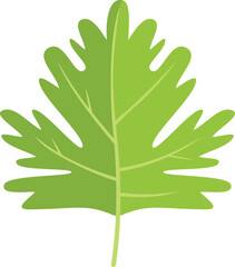 Parsley leaves icon flat vector. Leaf herb. Food salad isolated