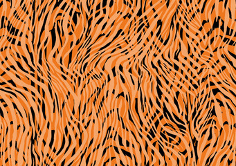 Leopard pattern. Textile seamless design. Animal skin. Ikat texture
