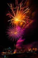 Bright colorful fireworks