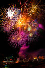 Bright colorful fireworks