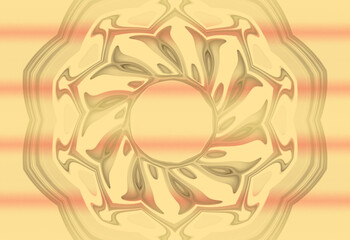 Abstract, Circular Design, with Faint Red Horizontal lines, within a Border