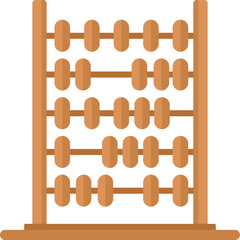 Old abacus icon flat vector. Math toy. Business calculator isolated