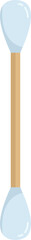 Ear clean stick icon flat vector. Cotton swab. Bud earwax isolated