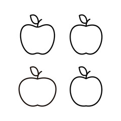 Apple icon vector for web and mobile app. Apple sign and symbols for web design.