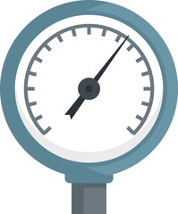 Manometer device icon flat vector. Gas gauge. Air pressure isolated
