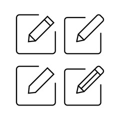 Edit icon vector for web and mobile app. edit document sign and symbol. edit text icon. pencil. sign up