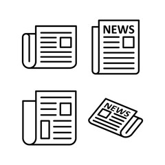 Newspaper icon vector for web and mobile app. news paper sign and symbolign