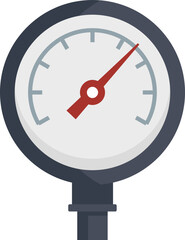 Measure manometer icon flat vector. Gas pressure. Air gauge isolated