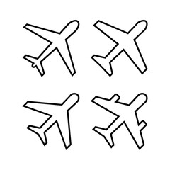 Plane icon vector for web and mobile app. Airplane sign and symbol. Flight transport symbol. Travel sign. aeroplane