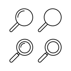 Search icon vector for web and mobile app. search magnifying glass sign and symbol