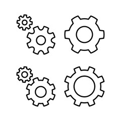 setting Icon vector for web and mobile app. Cog settings sign and symbol. Gear Sign