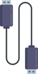 Charger usb cable icon flat vector. Charge phone. Battery cell isolated