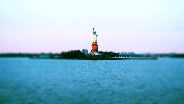 Statue of Liberty, New York. USA, shooting in the spring.