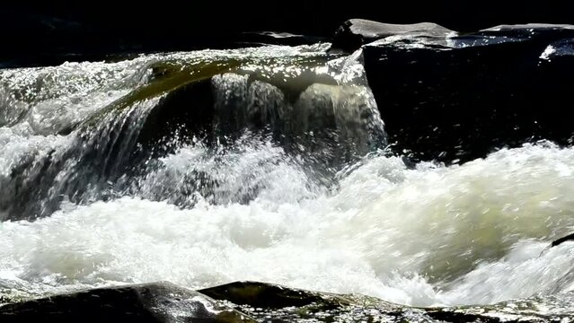 Mountain rivers Falls and rifts. Falls and rifts