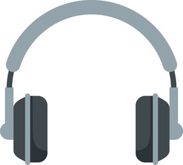 Service headset icon flat vector. Head center. Microphone headphone isolated