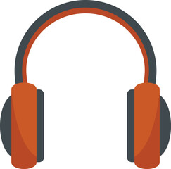 Podcast headset icon flat vector. Microphone headphone. Call support isolated