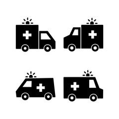 Ambulance icon vector for web and mobile app. ambulance truck sign and symbol. ambulance car