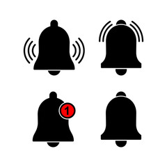 Bell Icon vector for web and mobile app. Notification sign and symbol for web site design