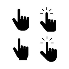 Obraz premium Hand cursor icon vector for web and mobile app. cursor sign and symbol. hand cursor icon clik