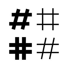 Obraz premium Hashtag icon vector for web and mobile app. hashtag sign and symbol