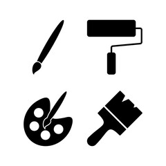 Paint icon vector for web and mobile app. paint brush sign and symbol. paint roller icon vector