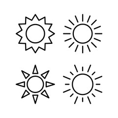 Sun icon vector for web and mobile app. Brightness sign and symbol.