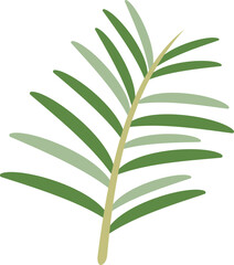Nature rosemary icon flat vector. Herb plant. Leaf branch isolated