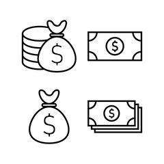Money icon vector for web and mobile app. Money sign and symbol
