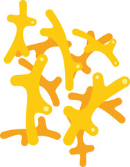 Bacterium icon flat vector. Gut probiotic. Good microbe isolated