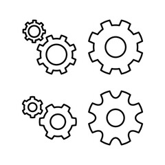 setting Icon vector for web and mobile app. Cog settings sign and symbol. Gear Sign