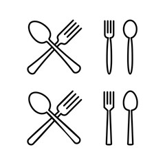 spoon and fork icon vector for web and mobile app. spoon, fork and knife icon vector. restaurant sign and symbol
