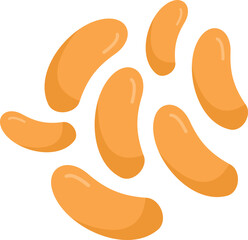 Bulgaricus probiotic icon flat vector. Good bifidobacterium. Gut bacteria isolated