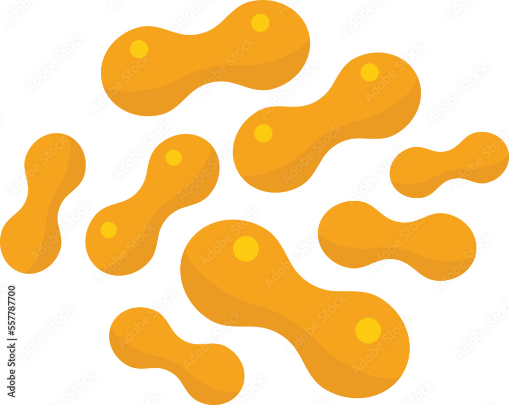 Poster microbiome icon flat vector. probiotic bacteria. healthy bacterium isolated