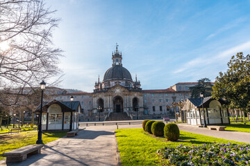 Entrance to the Sanctuary of Loyola, Baroque church of Azpeitia, Gipuzkoa