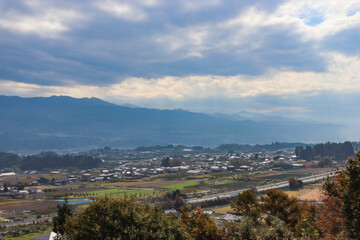 Fototapeta premium 高森町の町並み（長野県高森町）