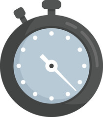 Stop watch icon flat vector. Timer clock. Stopwatch time isolated