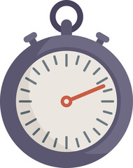 Stop timer icon flat vector. Stopwatch time, Countdown speed isolated