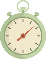 Hand stopwatch icon flat vector. Sport watch. Clock timer isolated