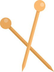 Olive toothpick icon flat vector. Tooth stick. Wood pick isolated