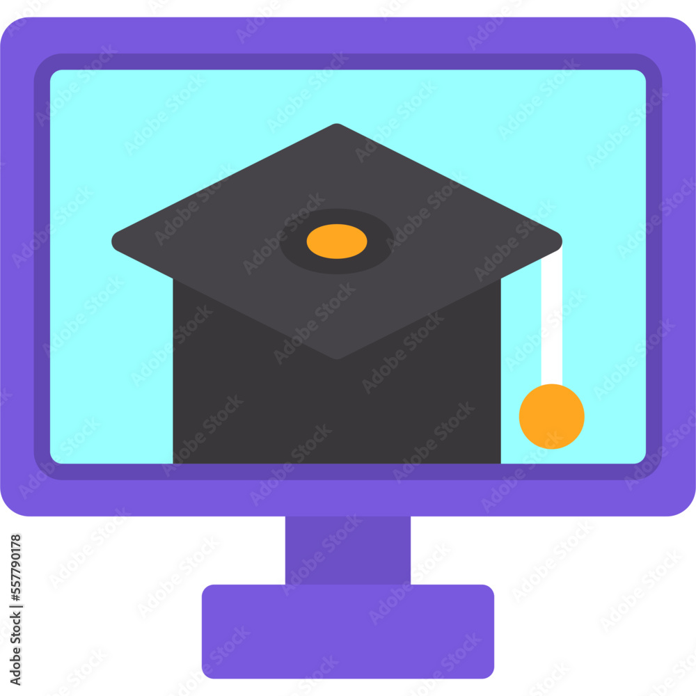 Sticker e learning icon