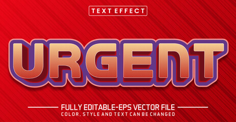 Editable Urgent text style effect - text style Concept