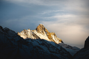 Naklejka premium Last light on the mountains