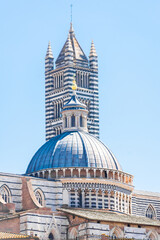 Naklejka premium Belltower of Siena Cathedral, Tuscany, Italy