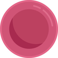 Obraz premium Kitchen plate icon flat vector. Food lunch. Empty plate isolated