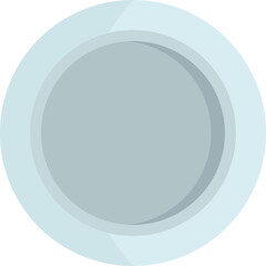 Silverware plate icon flat vector. Dinner meal. Empty plate isolated